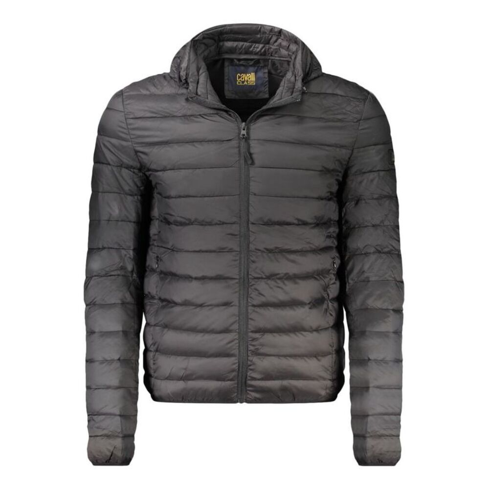 Cavalli Class Black Polyester Jackets & Men's Coat